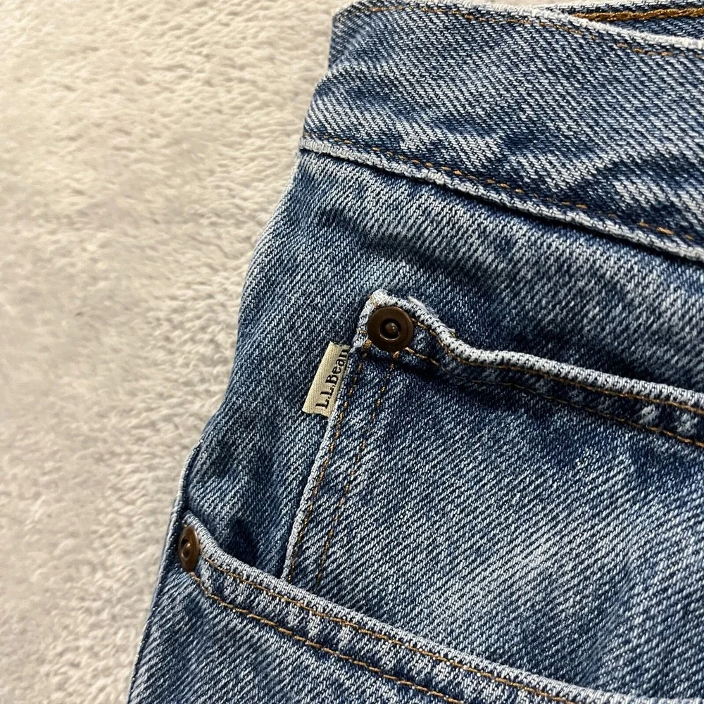 LL Bean Jeans Mens 34x30* Denim Blue Flannel Lined Classic‎ Fit Outdoor Y2K